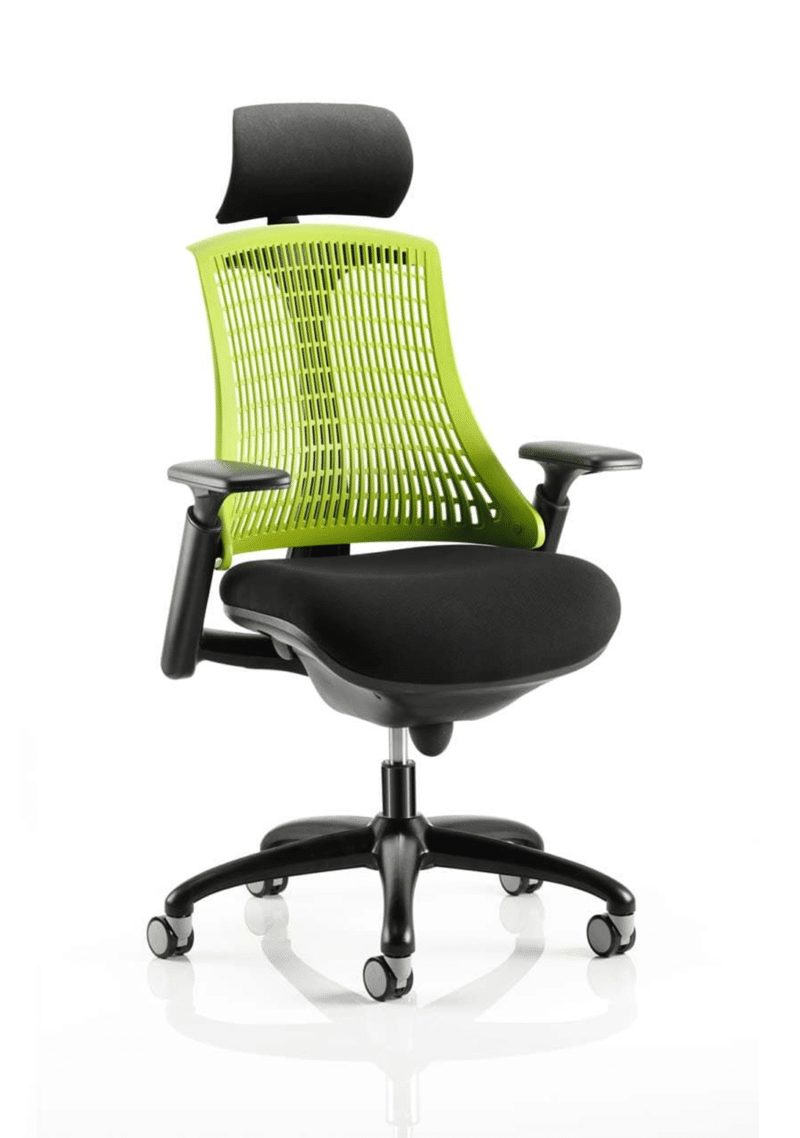 Flex Medium Back Black Frame Task Operator Office Chair with Arms - Image 13