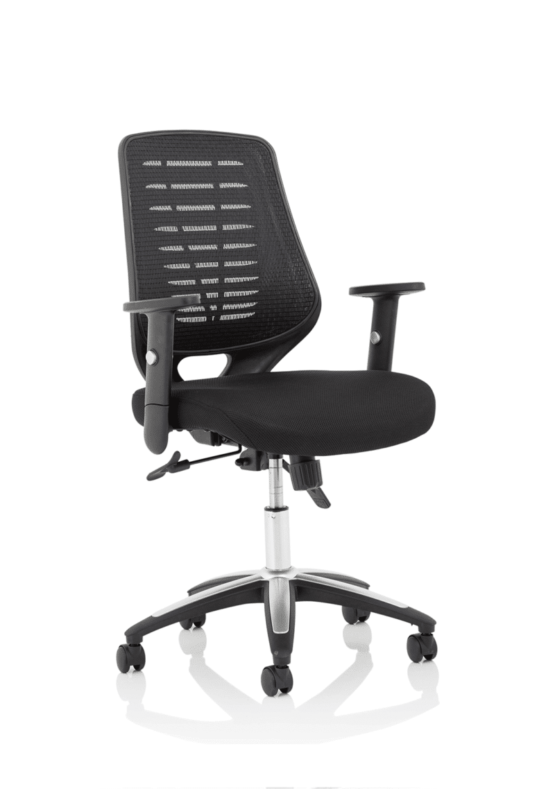 Relay Medium Mesh Back Task Operator Office Chair with Arms - Image 34