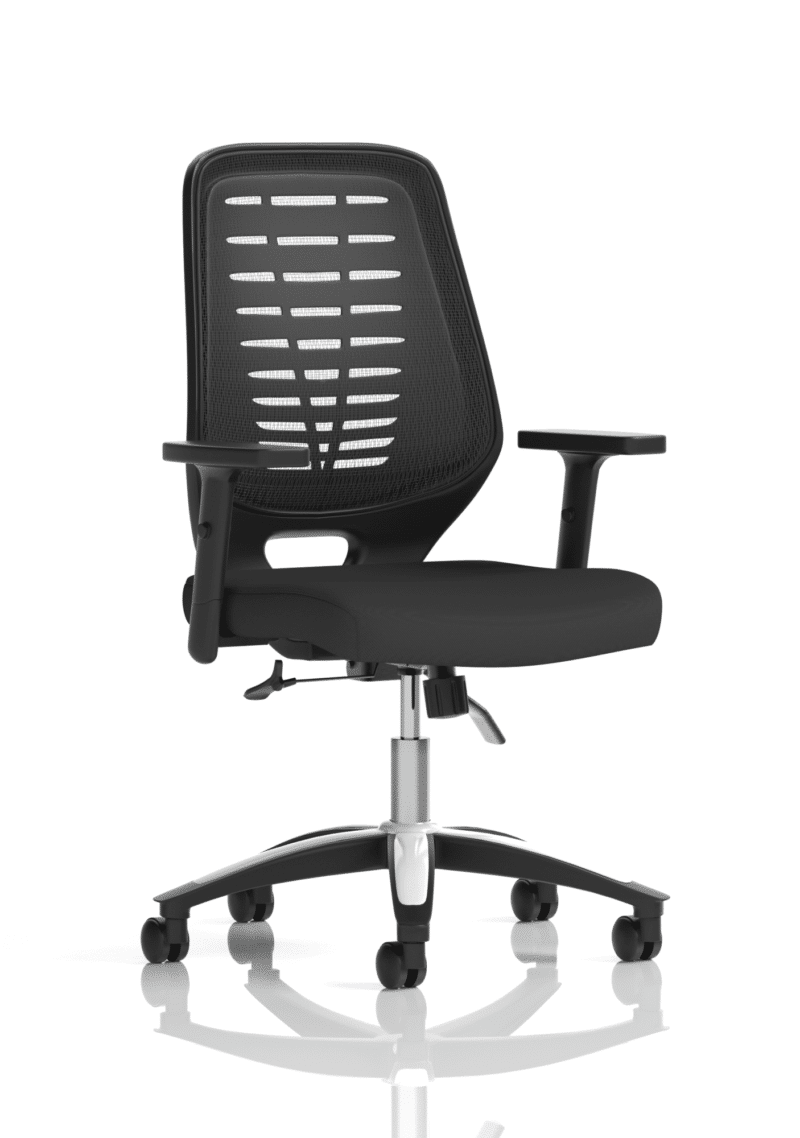 Relay Medium Mesh Back Task Operator Office Chair with Arms - Image 36