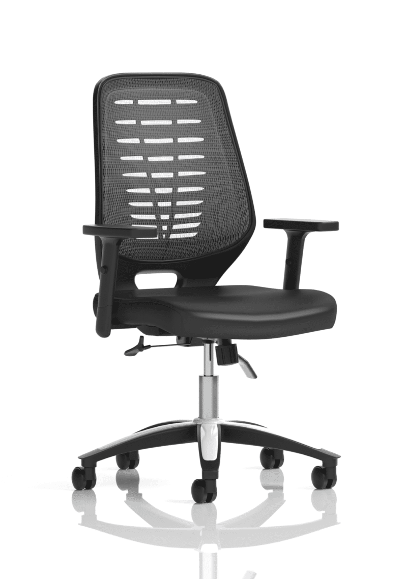 Relay Medium Mesh Back Task Operator Office Chair with Arms - Image 38
