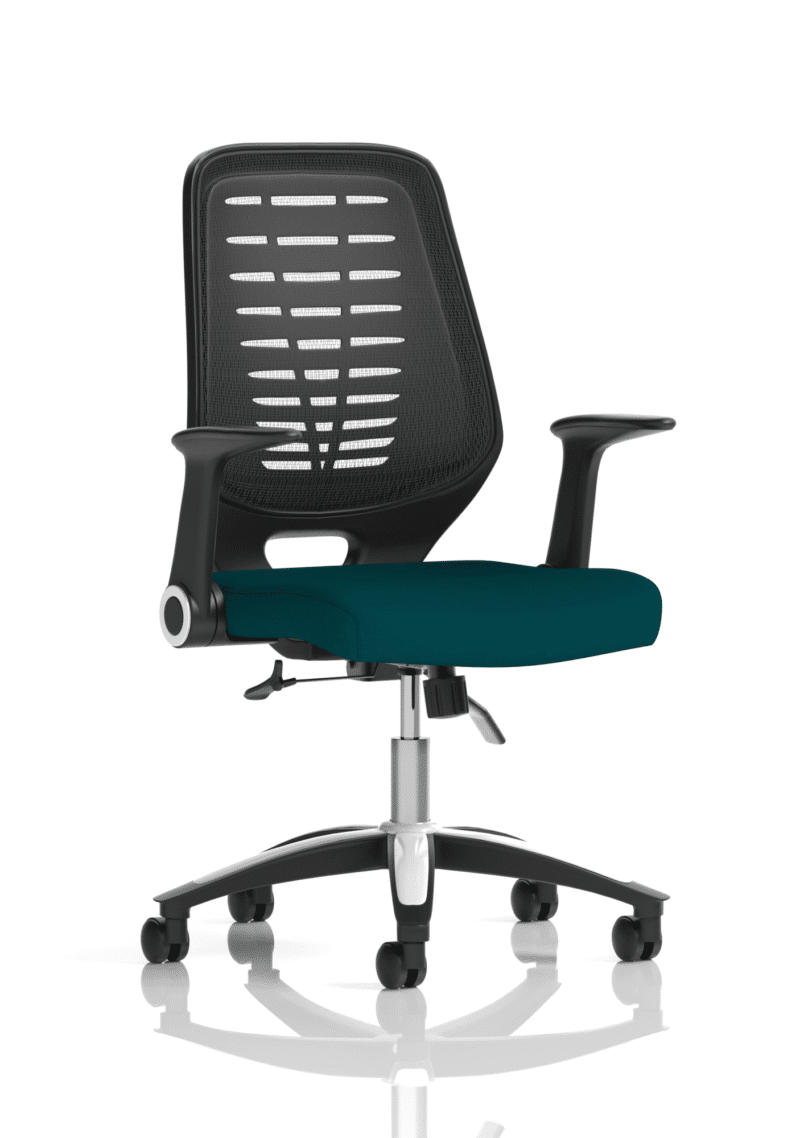 Relay Medium Mesh Back Task Operator Office Chair with Arms - Image 62