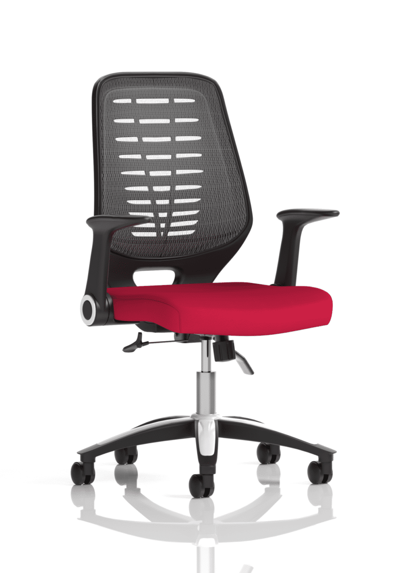 Relay Medium Mesh Back Task Operator Office Chair with Arms - Image 64
