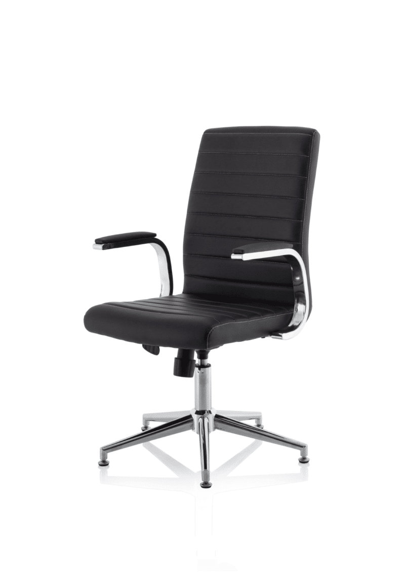 Ezra Medium Back Leather Executive Office Chair with Arms - Image 34