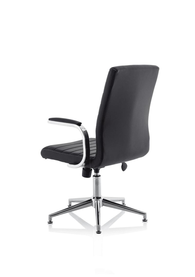 Ezra Medium Back Leather Executive Office Chair with Arms - Image 36