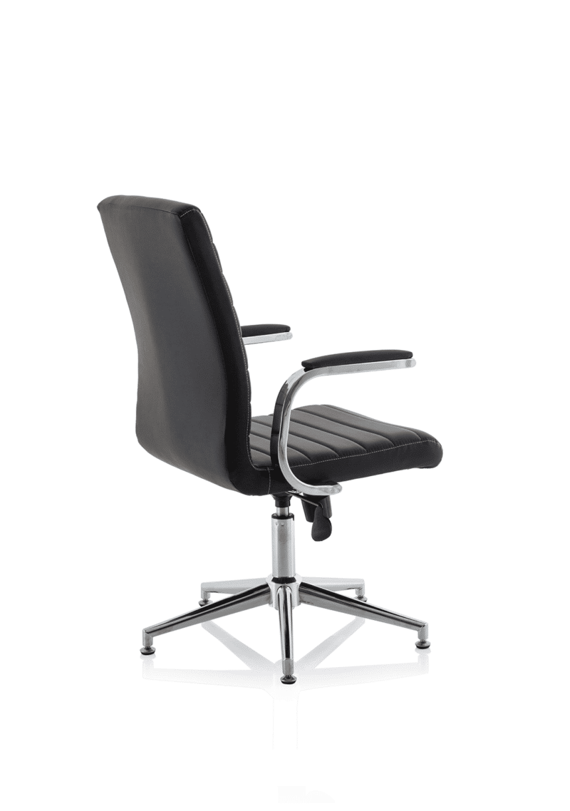 Ezra Medium Back Leather Executive Office Chair with Arms - Image 37