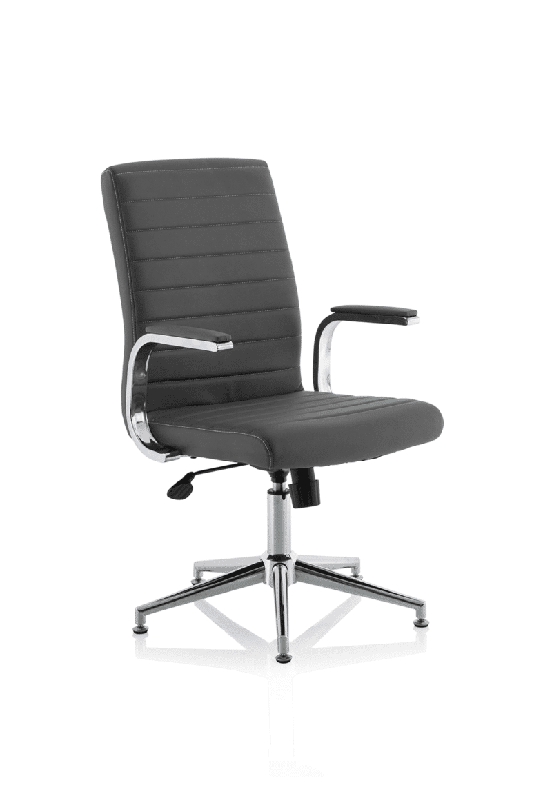Ezra Medium Back Leather Executive Office Chair with Arms - Image 40