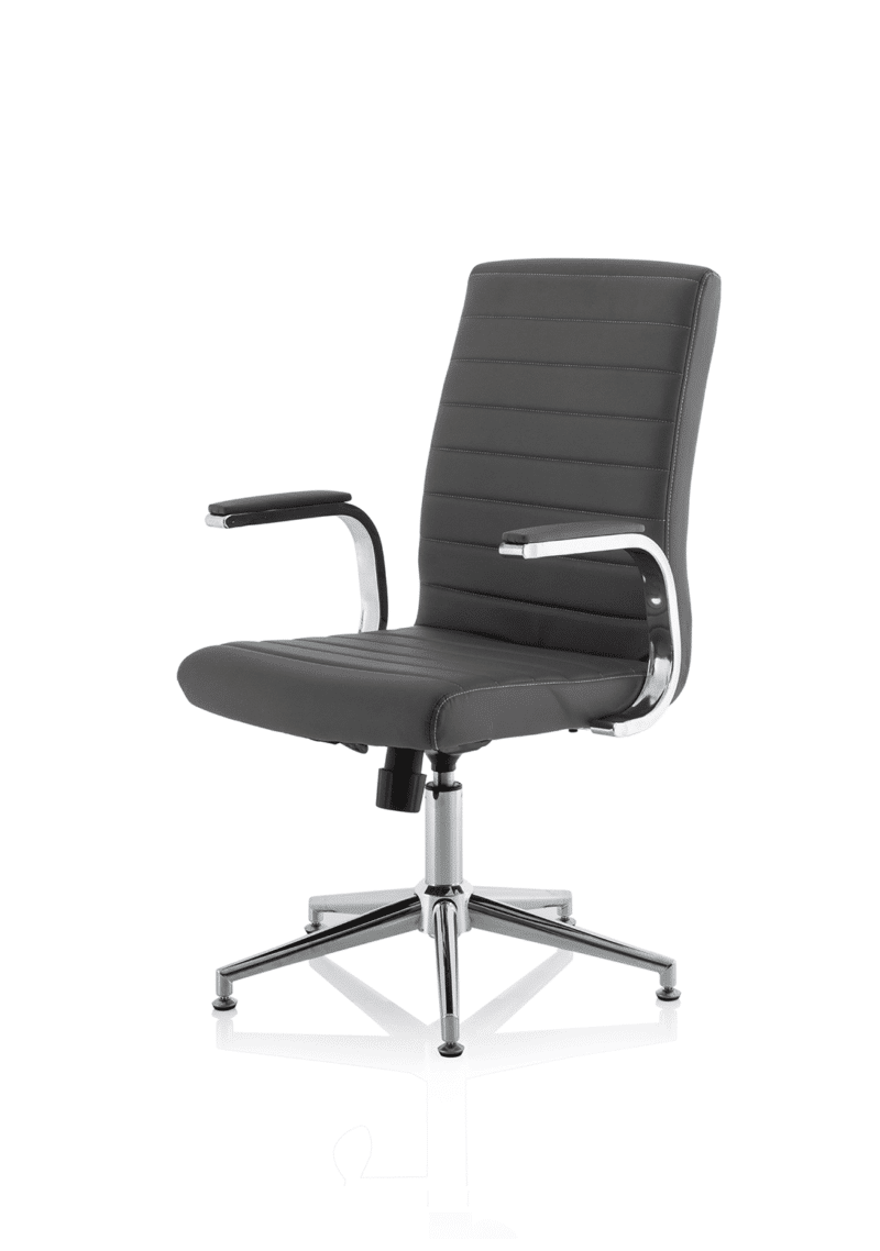 Ezra Medium Back Leather Executive Office Chair with Arms - Image 42
