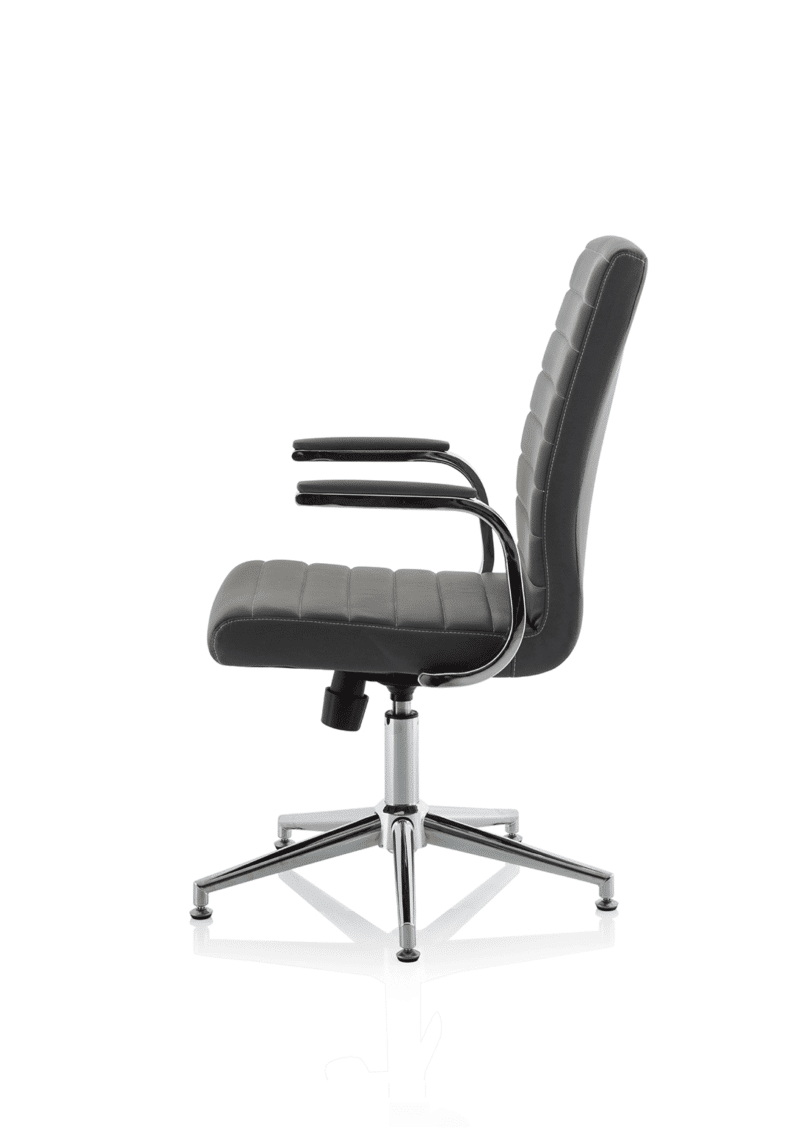 Ezra Medium Back Leather Executive Office Chair with Arms - Image 43