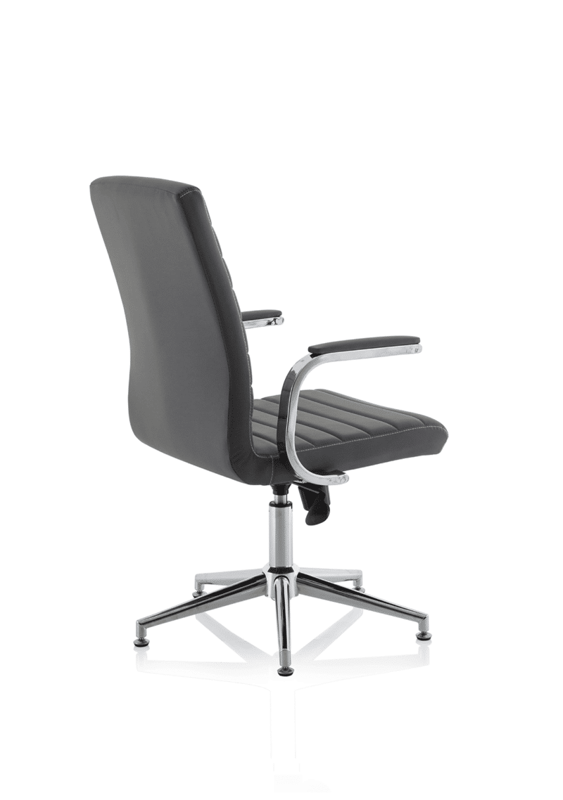 Ezra Medium Back Leather Executive Office Chair with Arms - Image 46