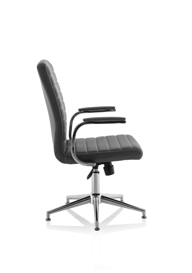 Ezra Medium Back Leather Executive Office Chair with Arms - Image 47