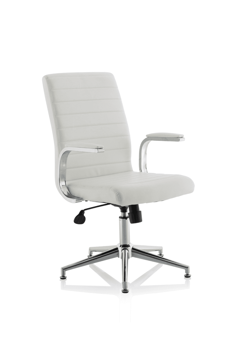 Ezra Medium Back Leather Executive Office Chair with Arms - Image 48