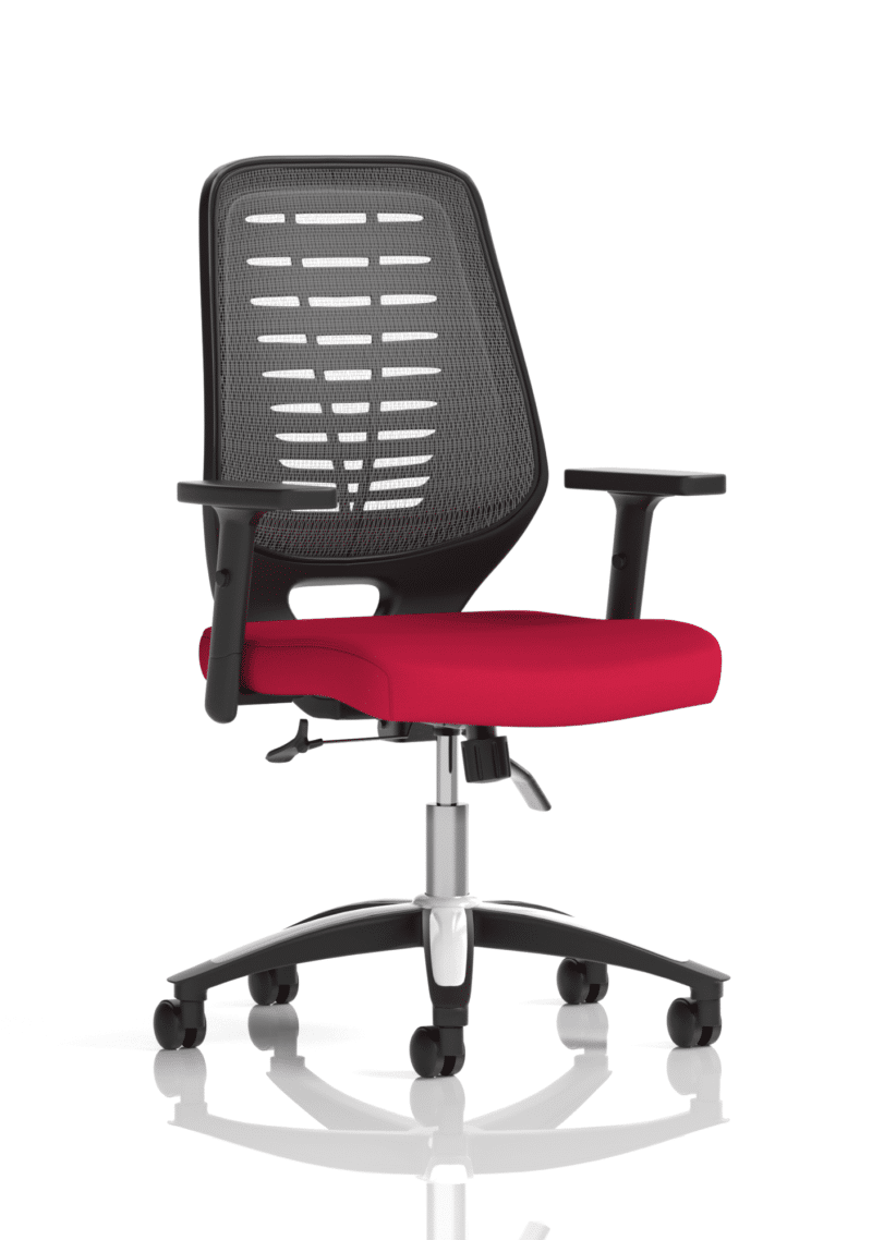 Relay Medium Mesh Back Task Operator Office Chair with Arms - Image 48