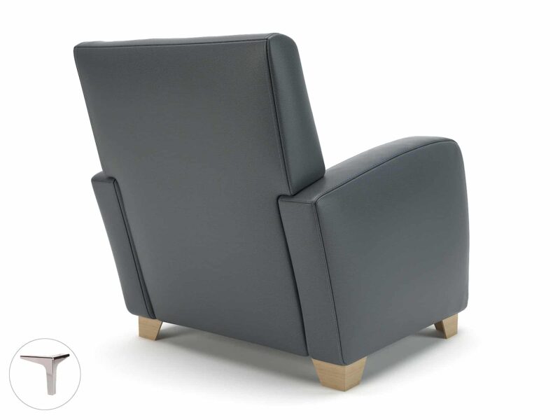 Wynne 81cm Wide Armchair in Cristina Marrone Ultima Faux Leather - Image 4