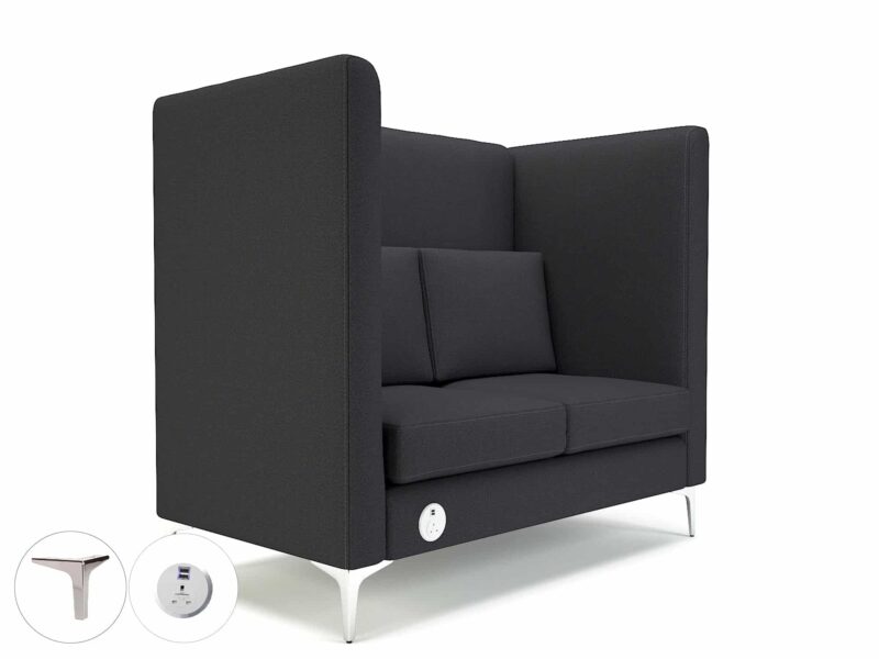 Altus 128cm Wide Privacy Booth in Warwick Dolly Fabric with Socket - Image 17