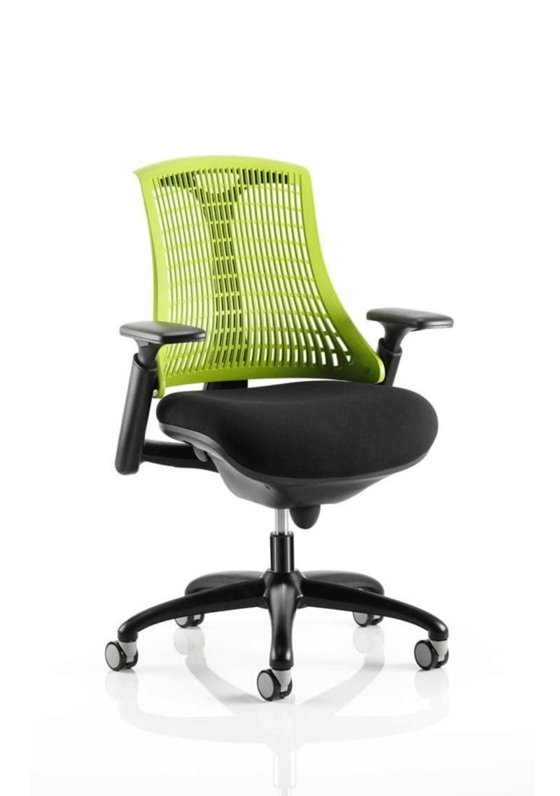 Flex Medium Back Black Frame Task Operator Office Chair with Arms - Image 3