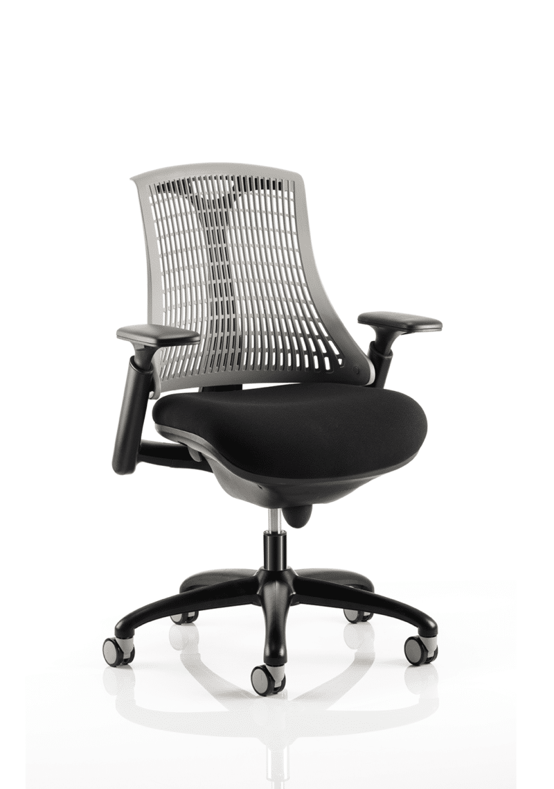 Flex Medium Back Black Frame Task Operator Office Chair with Arms - Image 7