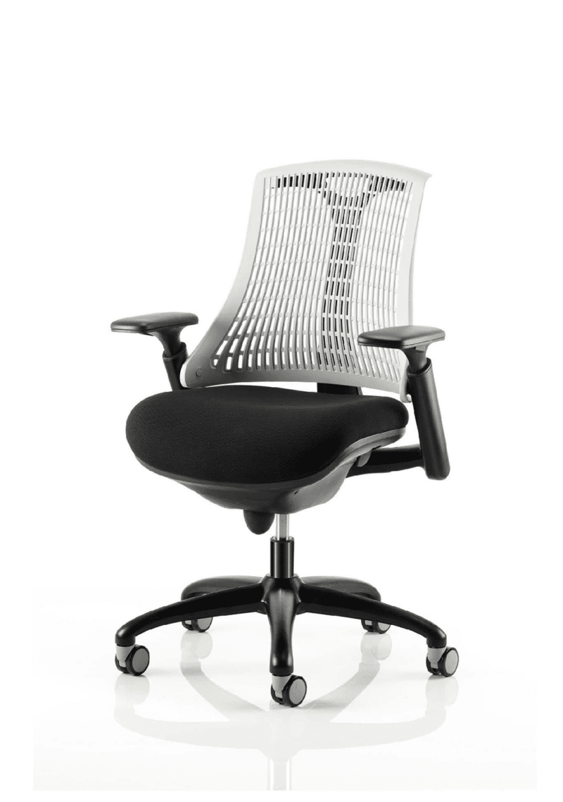 Flex Medium Back Black Frame Task Operator Office Chair with Arms - Image 8