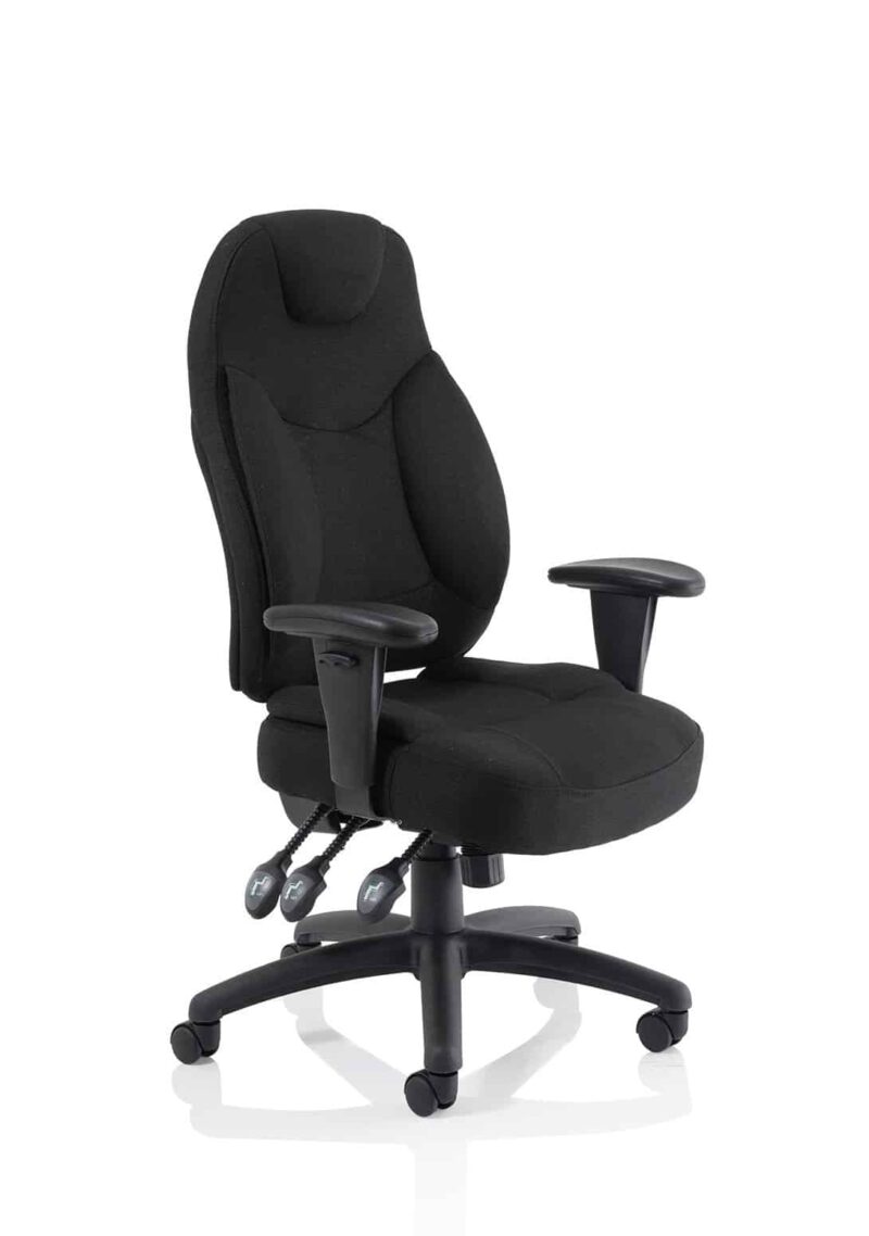 Galaxy Medium Back Task Operator Office Chair with Adjustable Arms - Image 2
