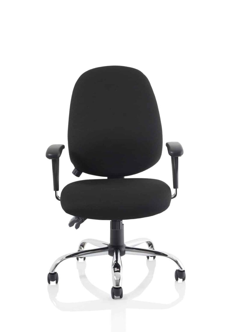 Lisbon Medium Back Task Operator Office Chair with Height Adjustable Arms - Image 3