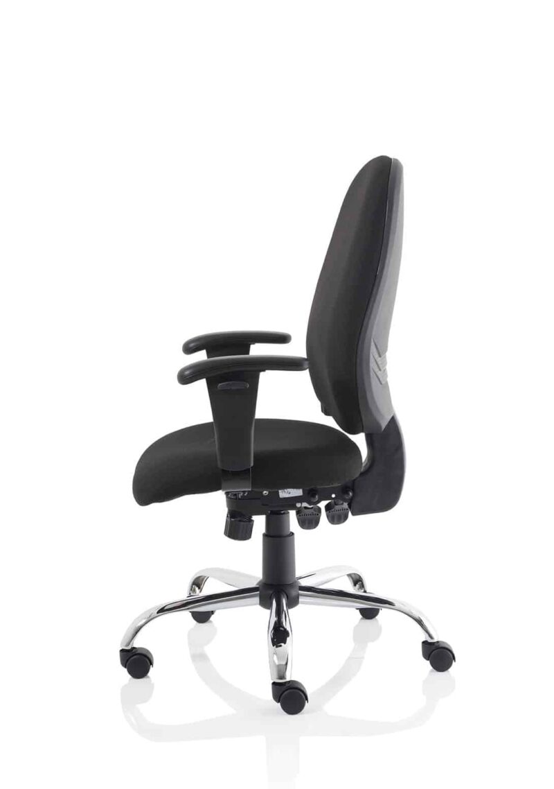 Lisbon Medium Back Task Operator Office Chair with Height Adjustable Arms - Image 5