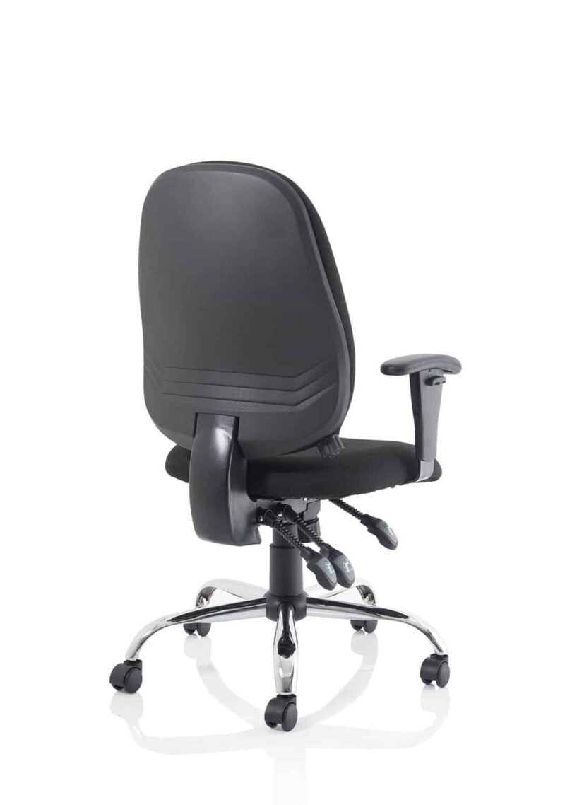 Lisbon Medium Back Task Operator Office Chair with Height Adjustable Arms - Image 8