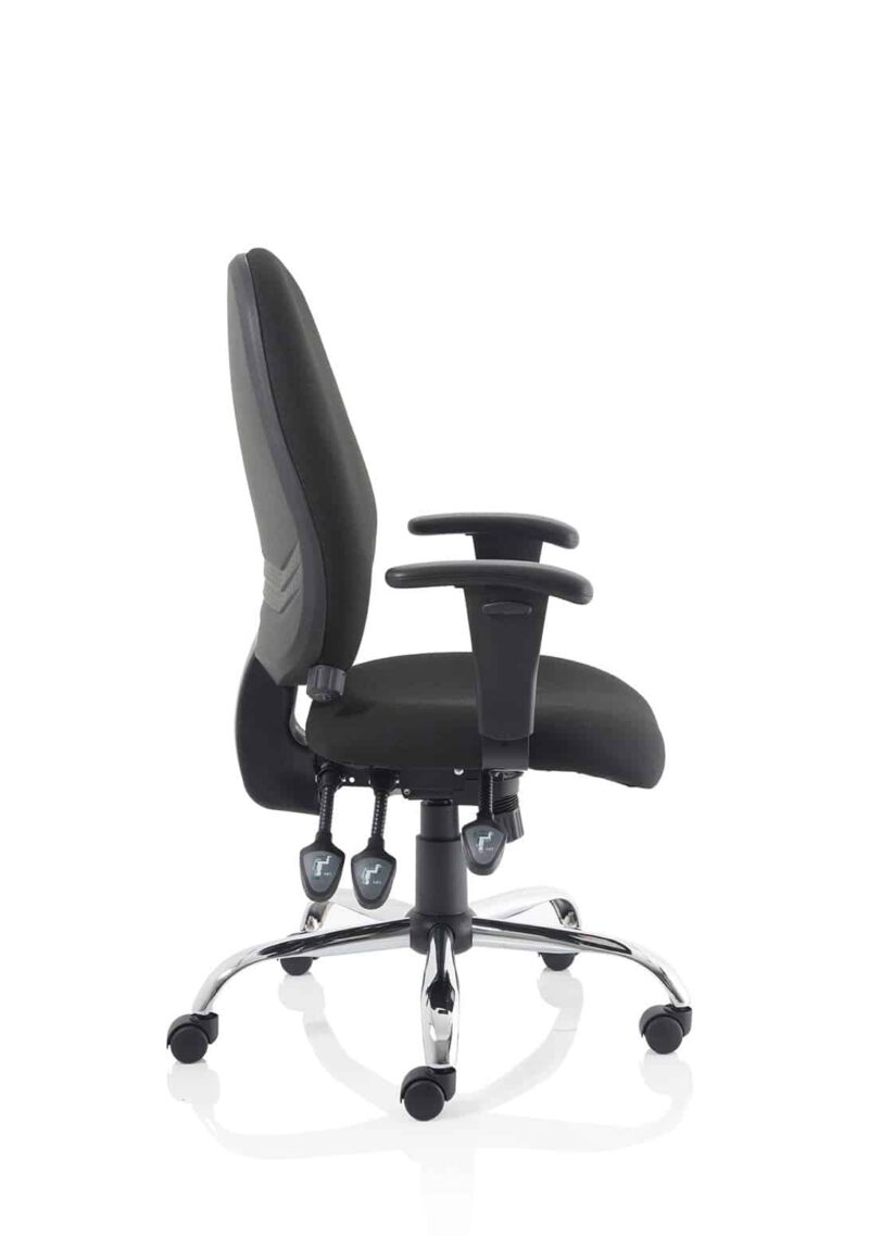 Lisbon Medium Back Task Operator Office Chair with Height Adjustable Arms - Image 9