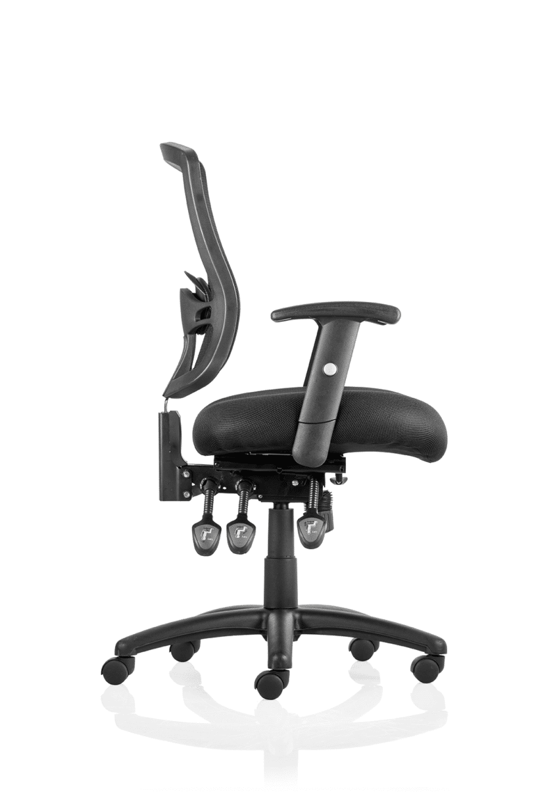 Portland III High Mesh Back Task Operator Office Chair with Arms - Image 3