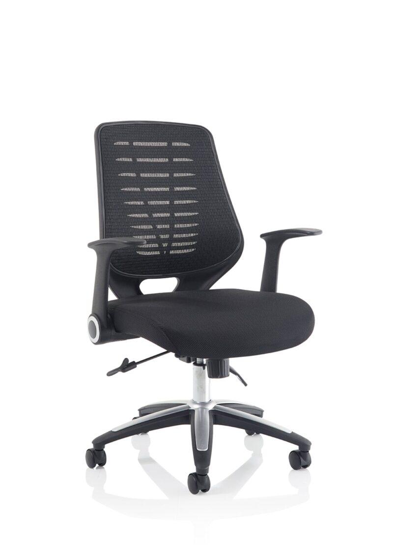 Relay Medium Mesh Back Task Operator Office Chair with Arms - Image 10