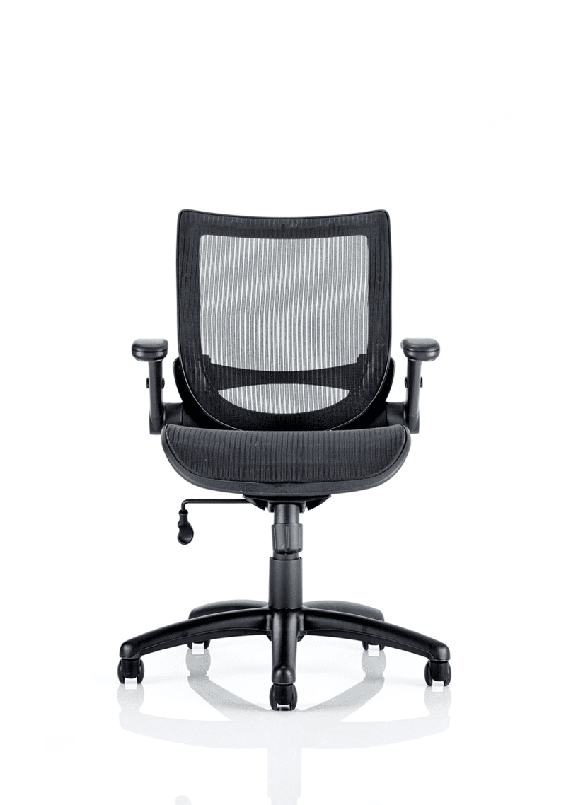 Fuller Medium Mesh Back Task Operator Office Chair with Folding Arms - Image 4