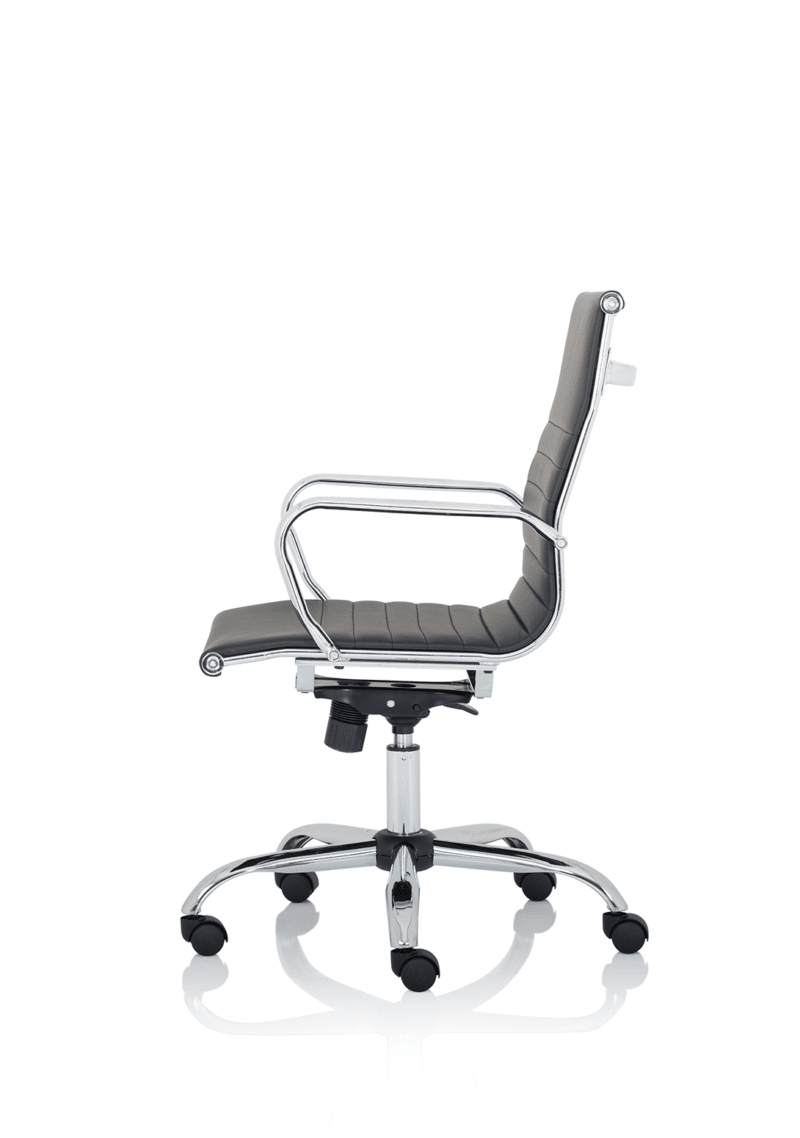 Nola Black Leather Executive Office Chair with Arms - Image 4