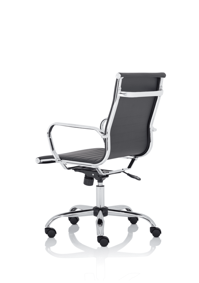 Nola Black Leather Executive Office Chair with Arms - Image 5