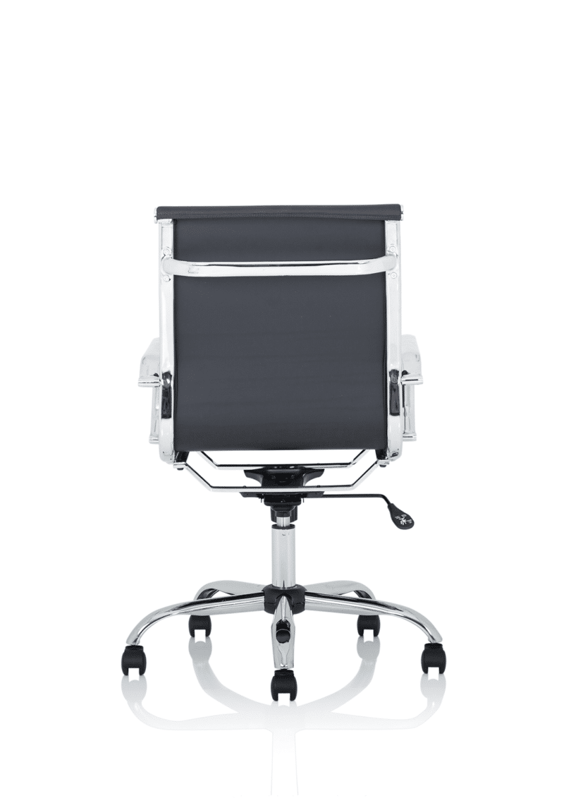 Nola Black Leather Executive Office Chair with Arms - Image 6