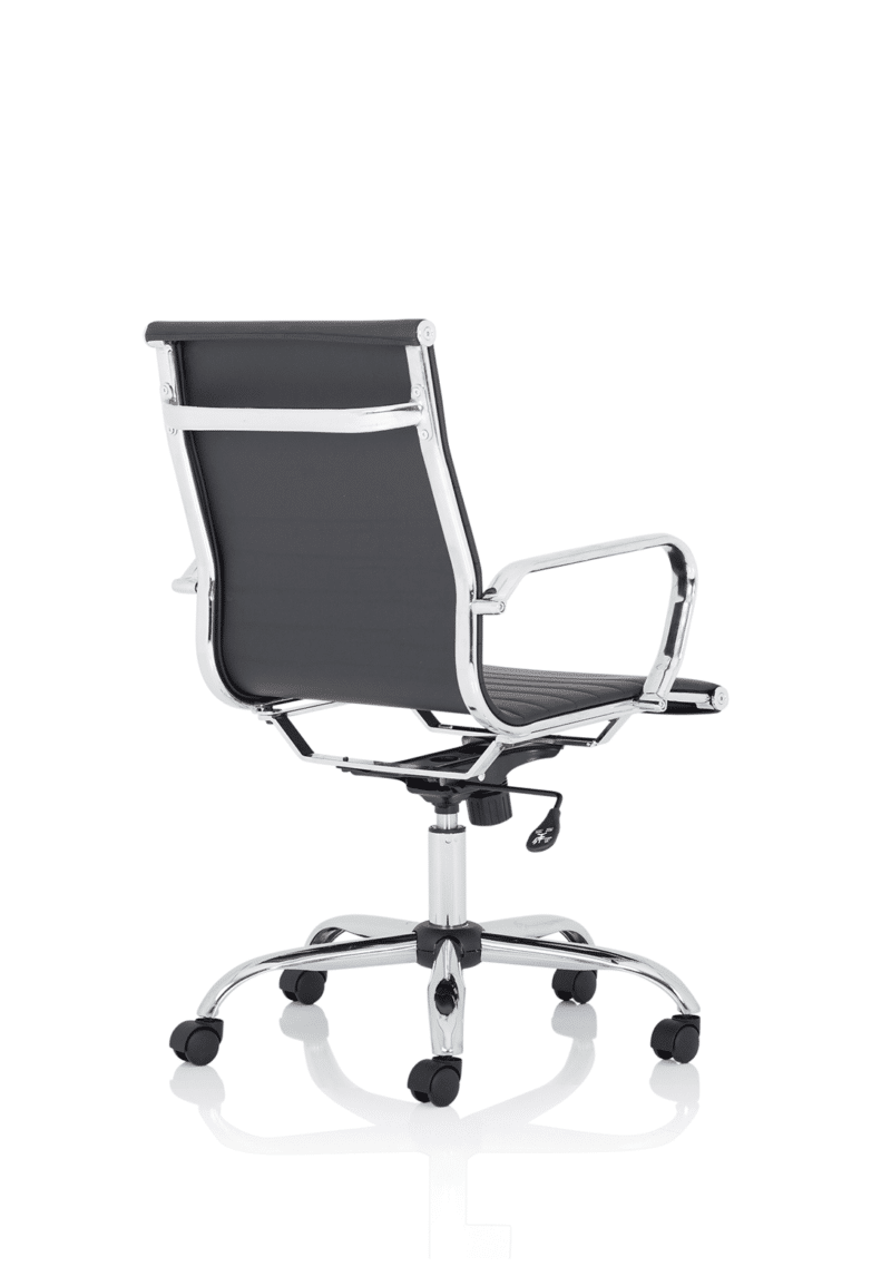 Nola Black Leather Executive Office Chair with Arms - Image 7