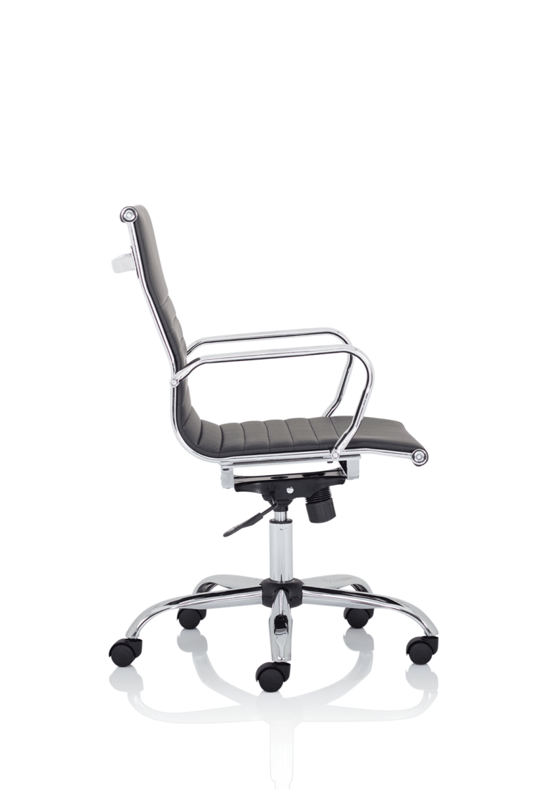 Nola Black Leather Executive Office Chair with Arms - Image 8