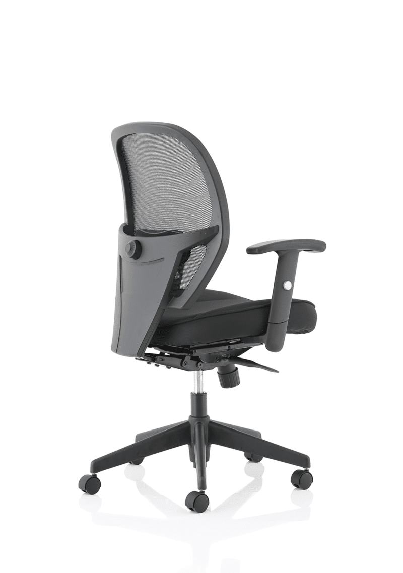 Denver High Mesh Back Black Task Operator Office Chair with Arms - Image 14