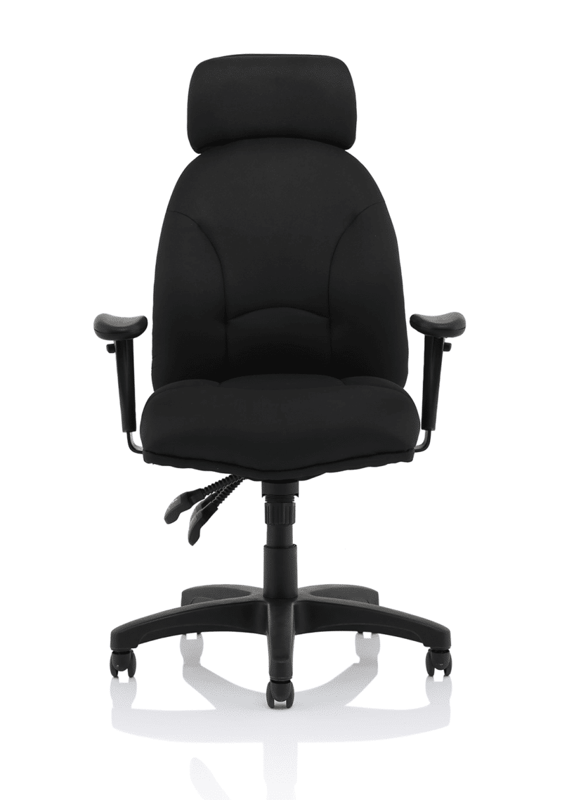 Jet High Back Black Fabric Task Operator Office Chair - Image 2