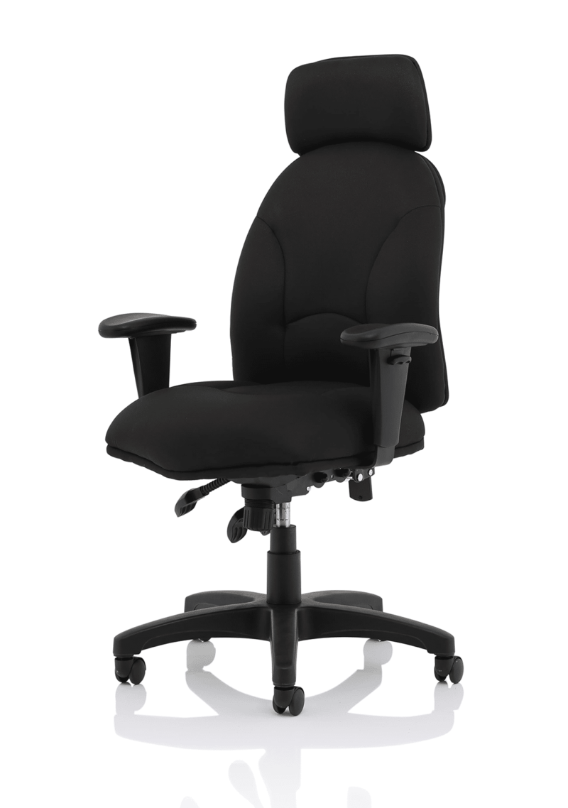 Jet High Back Black Fabric Task Operator Office Chair - Image 3