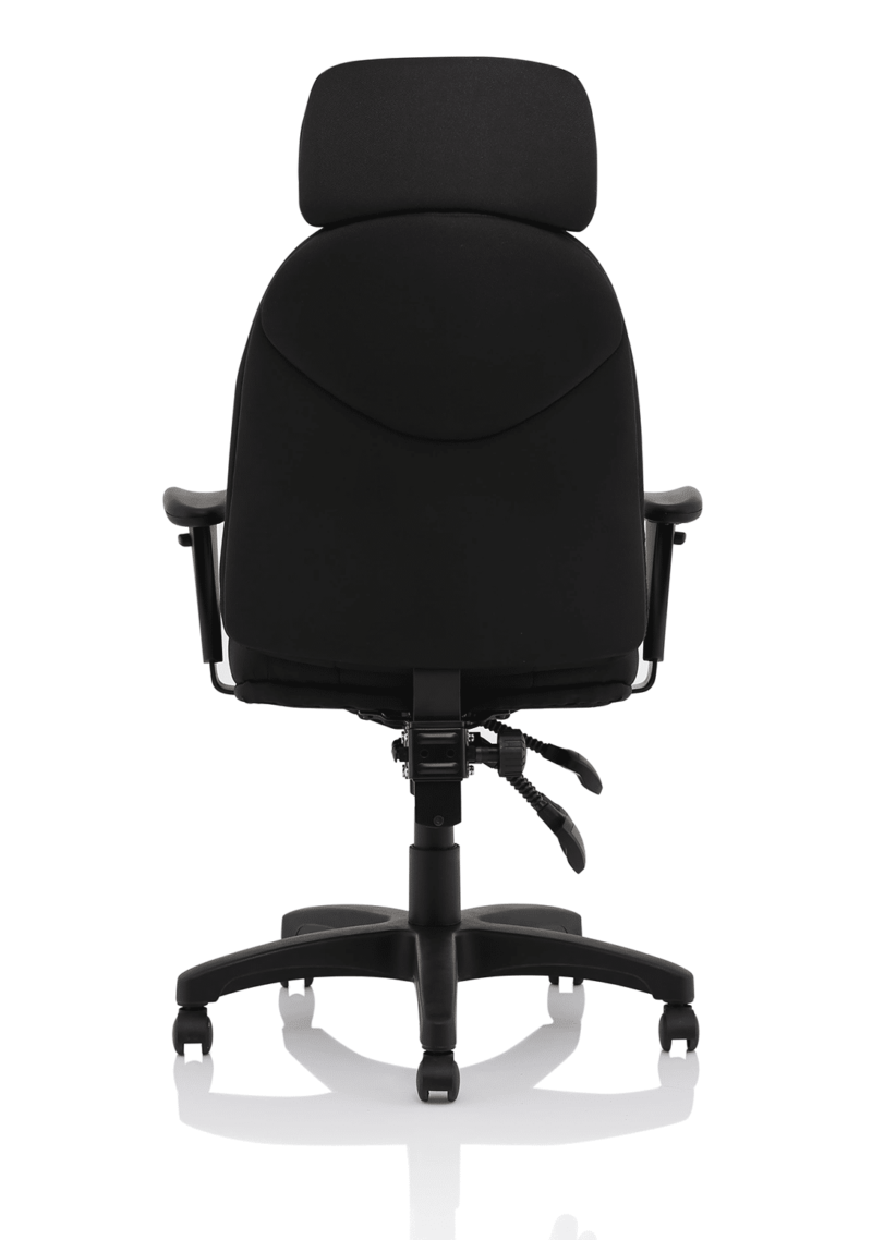 Jet High Back Black Fabric Task Operator Office Chair - Image 6