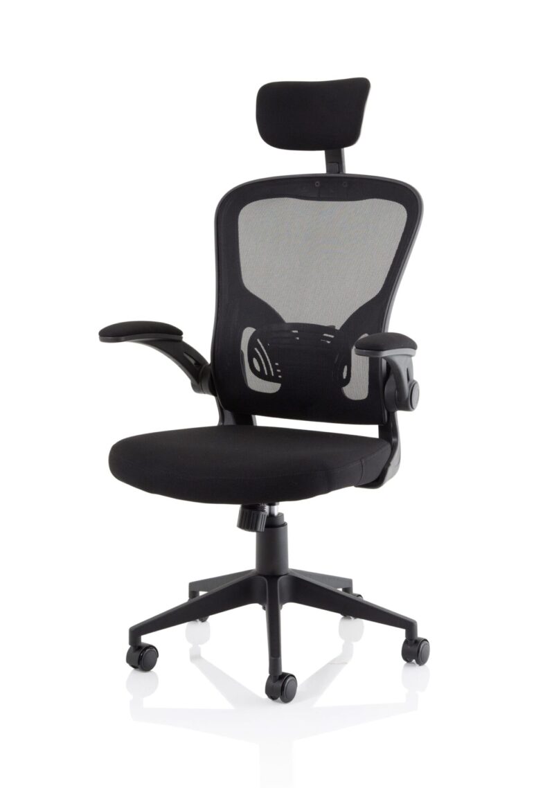 Ace Executive Mesh Chair with Folding Arms - Image 3