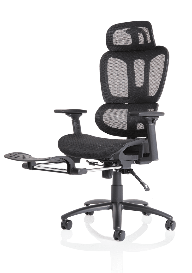 Horizon Executive Mesh Chair With Height Adjustable Arms and Footrest - Image 4