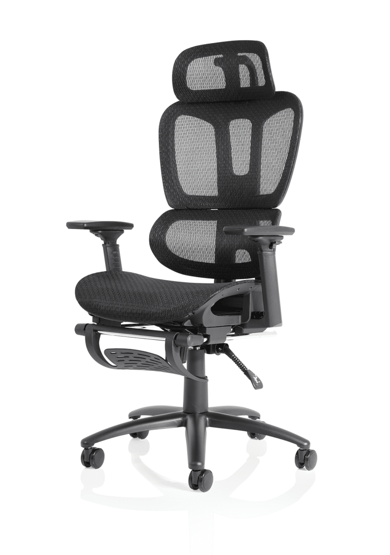 Horizon Executive Mesh Chair With Height Adjustable Arms and Footrest - Image 3
