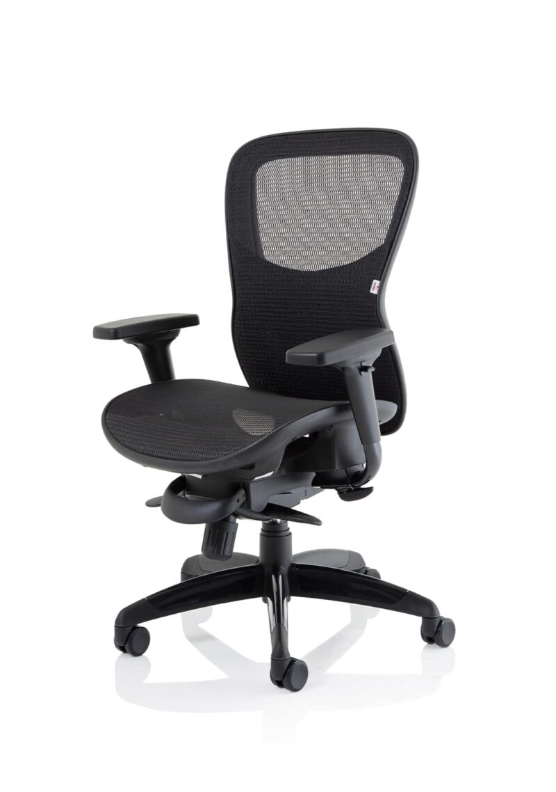 Stealth Shadow High Mesh Back Ergonomic Posture Chair with Arms - Image 7