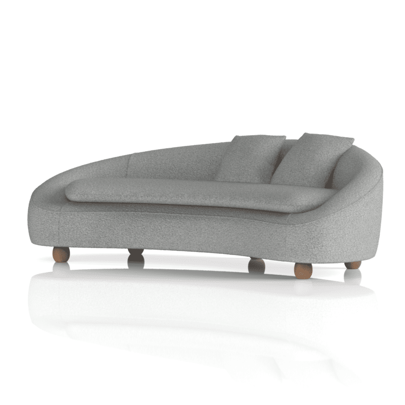 Mimi 3 Seater Curved Sofa - Image 3