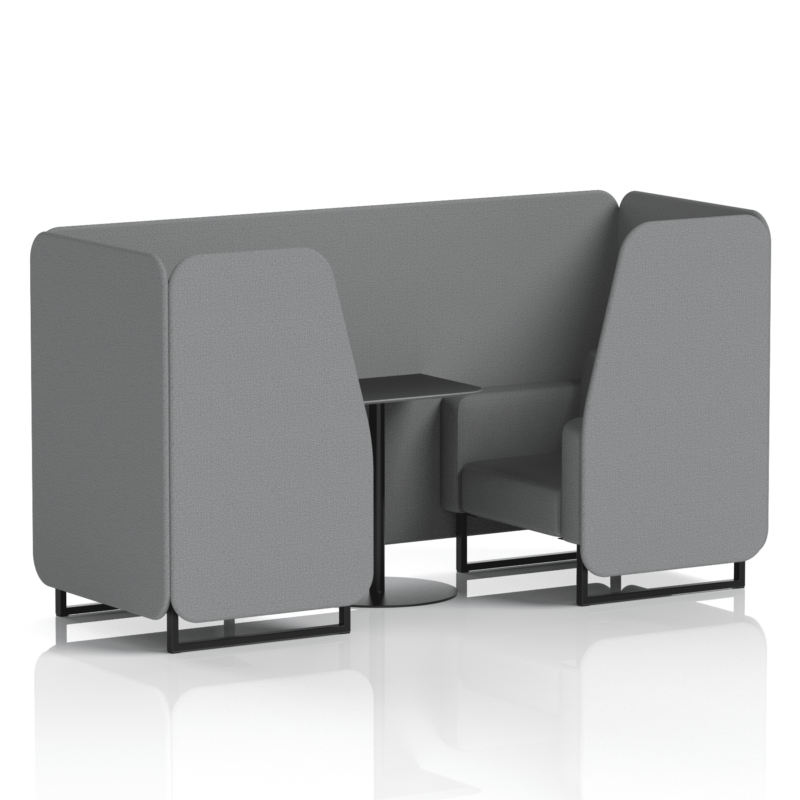 Brixworth Booth With Black Legs And Black Table In Single Tone - Image 23