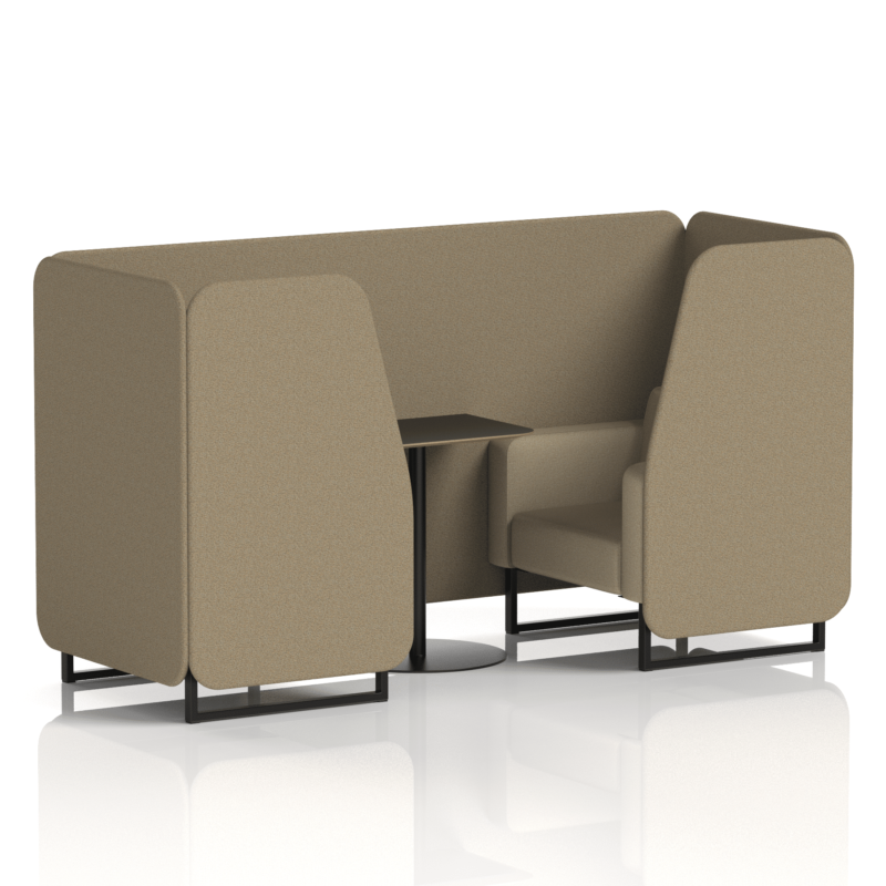 Brixworth Booth With Black Legs And Black Table In Two Tone - Image 13