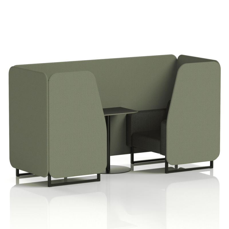 Brixworth Booth With Black Legs And Black Table In Two Tone - Image 14