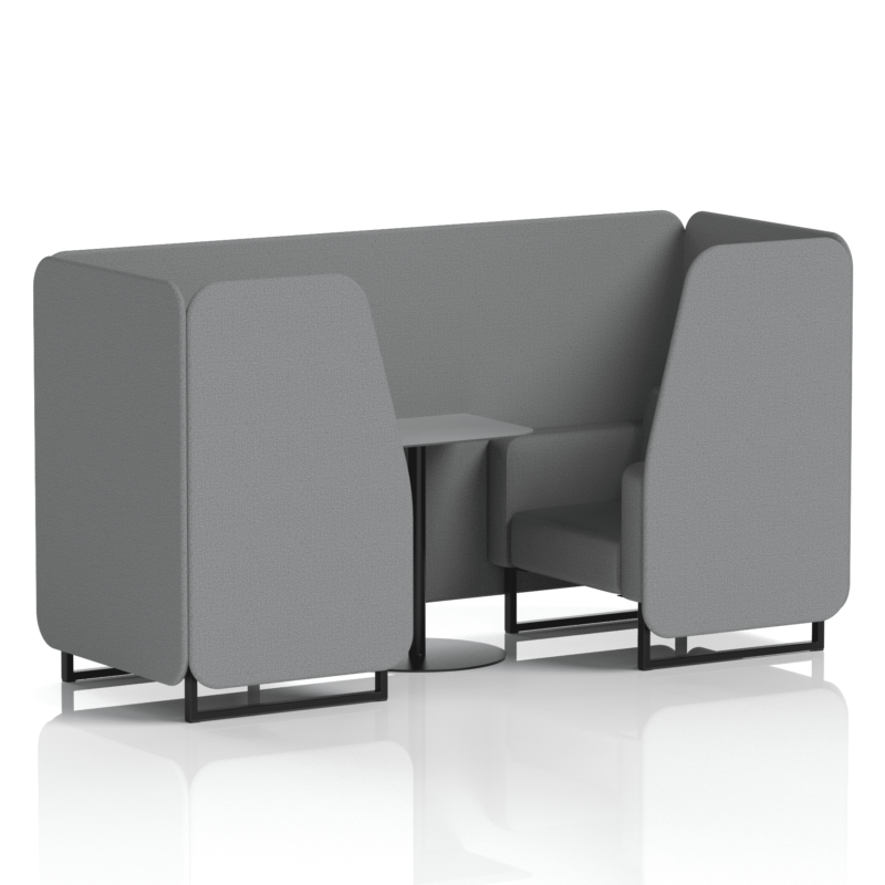Brixworth Booth With Black Legs And Grey Table In Single Tone - Image 23