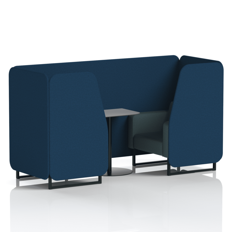 Brixworth Booth With Black Legs And Grey Table In Two Tone - Image 8