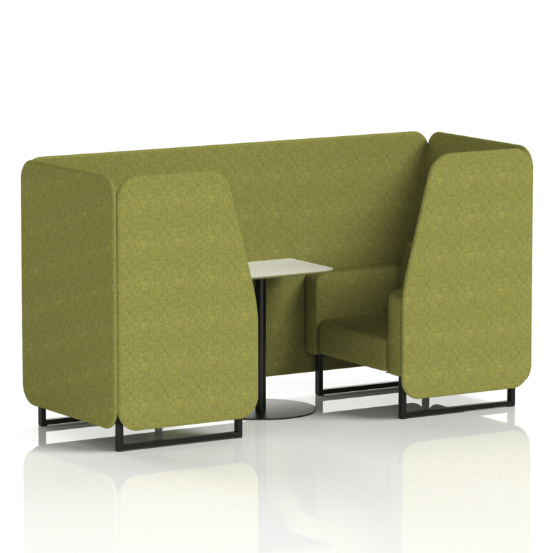 Brixworth Booth With Black Legs And White Table In Single Tone - Image 5