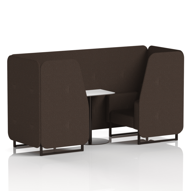 Brixworth Booth With Black Legs And White Table In Single Tone - Image 24